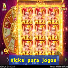 nicks para jogos de tiro