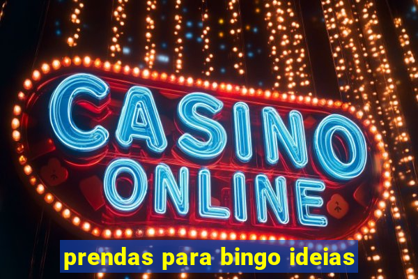 prendas para bingo ideias