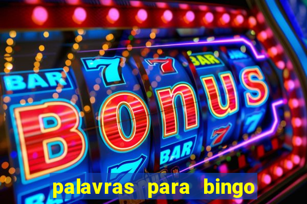 palavras para bingo cha de bebe