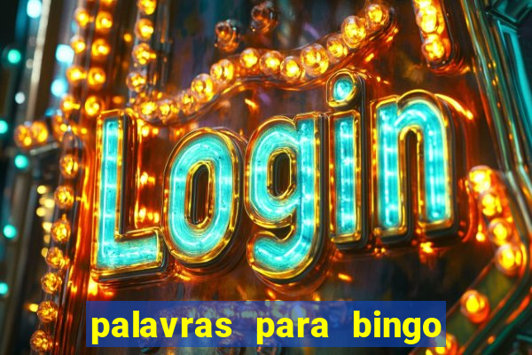 palavras para bingo de cha de lingerie